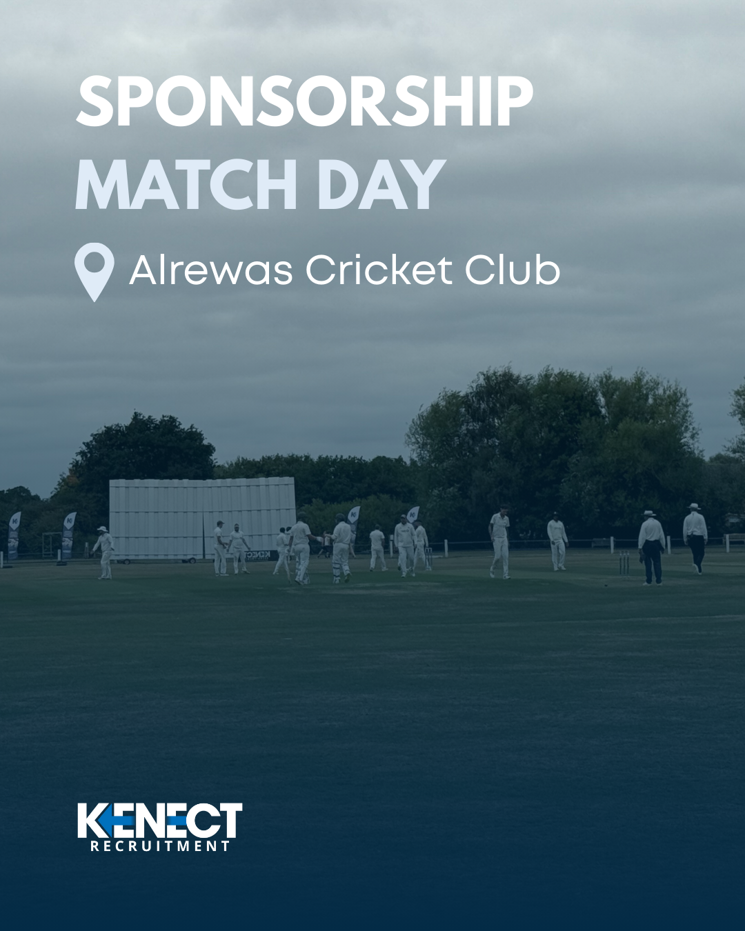 Kenect Recruitment Sponsorship at Alrewas Cricket grounds