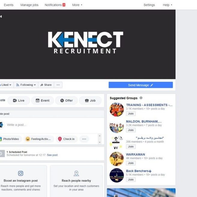 Facebook Screenshot Kenect